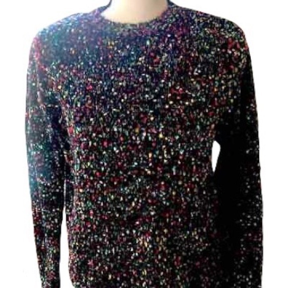 Lord & Taylor Vintage Confetti Ribbon Wool Angora Rabbit Hair Blend Sweater - Picture 12 of 17